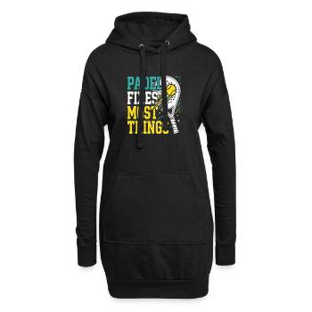 Padel-mädchen Padel-spieler Padel-tennis-geschenk - Hoodie-Kleid - Schwarz - Vorne