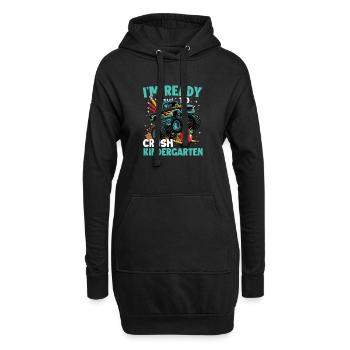 Prêt à décrocher la relaisie de la maternelle et de la maternelle - Sweat-shirt à capuche long Femme - noir - Devant