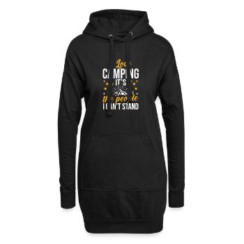 Camping Bonfire Camp Life Forest Camper - Hoodie-Kleid - Schwarz - Vorne