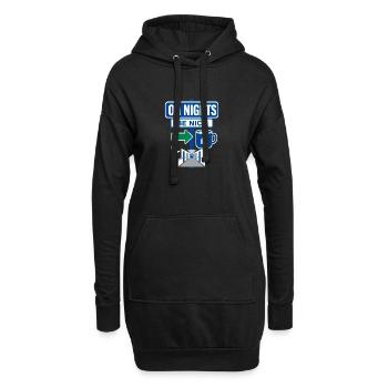 Humour de nuit pour l’infirmier de nuit de Be Nice - Sweat-shirt à capuche long Femme - noir - Devant