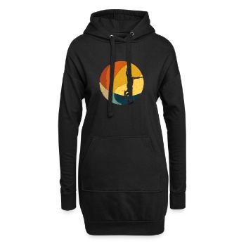 Basketball Retro Basketballer Vintage - Hoodie-Kleid - Schwarz - Vorne