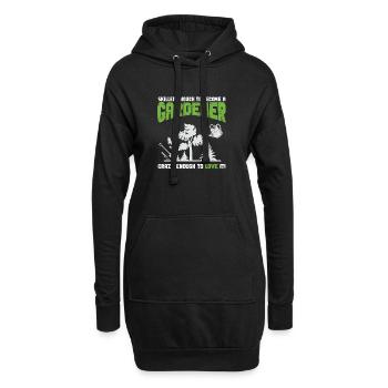 Zitat des stolzen Gärtners - Hoodie-Kleid - Schwarz - Vorne