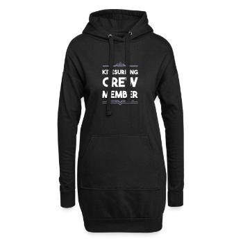Équipe de kitesurf - Sweat-shirt à capuche long Femme - noir - Devant