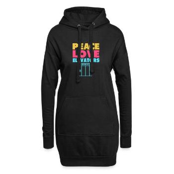 Lift - Hoodie Dress - black - Front