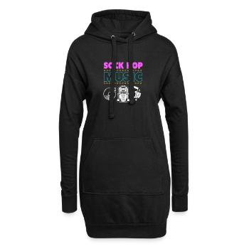 Sock Hop - Sweat-shirt à capuche long Femme - noir - Devant