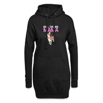 Bull terrier - Sweat-shirt à capuche long Femme - noir - Devant
