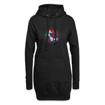Amitié entre le Mexique et le Panama - Sweat-shirt à capuche long Femme - noir - Devant