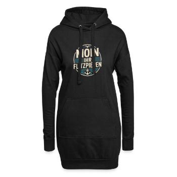Moin Ihr Flitzpiepen Norddeutsch Hamburg Büro Moin - Hoodie-Kleid - Schwarz - Vorne