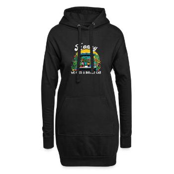 Lustige Gartenarbeit-spaßmütter - Hoodie-Kleid - Schwarz - Vorne