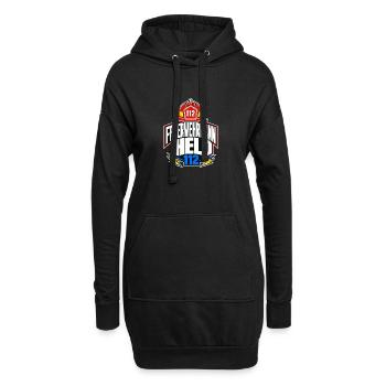Feuerwehrmann Held 112, Firefighter Hero Gift - Hoodie Dress - black - Front