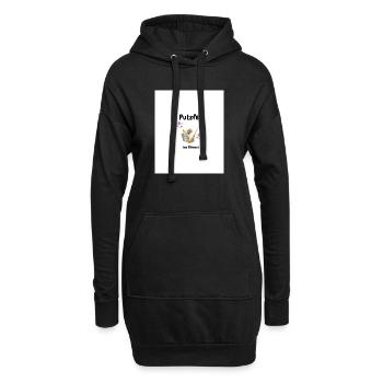 Putzfee  - Hoodie-Kleid - Schwarz - Vorne