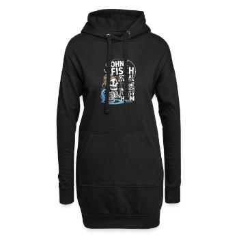  Ohne Fisch Schlaf Ich Nicht Ein Ohne Fisch Geh - Hoodie-Kleid - Schwarz - Vorne