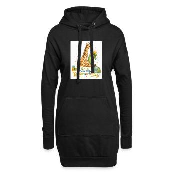 Giraffenzauber Erster Kindergartentag - Hoodie-Kleid - Schwarz - Vorne