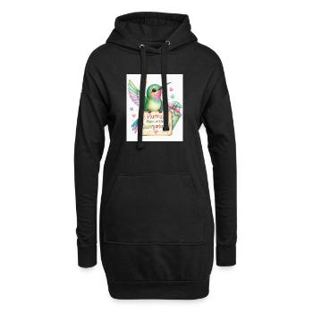 Hurra: Erster Kindergartenstart - Hoodie-Kleid - Schwarz - Vorne
