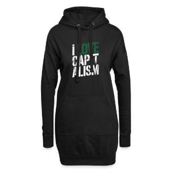 I Love Capitalism Unternehmer Aktien Kapitalismus - Hoodie-Kleid - Schwarz - Vorne