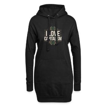 I Love Capitalism Unternehmer Aktien Kapitalismus - Hoodie-Kleid - Schwarz - Vorne