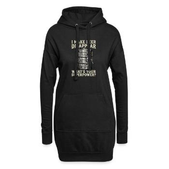 I Make Beer Disappear Craft Beer - Hoodie-Kleid - Schwarz - Vorne