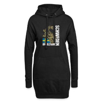 Sweden Fishing - Hoodie Dress - black - Front