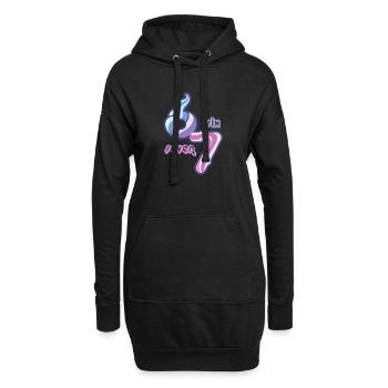 Candy Swirl 67 meme Neon Doodle - Hoodie-Kleid - Schwarz - Vorne