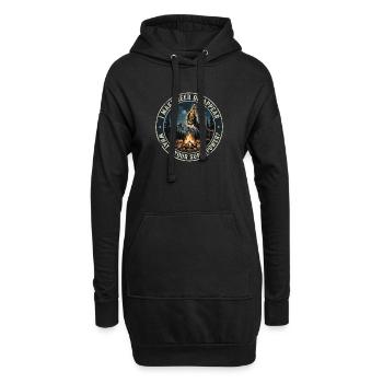 I Make Beer Disappear Craft Beer - Hoodie Dress - black - Front