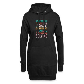 Social Worker Quote Problem Solving Social Work - Hoodie Dress - black - Front