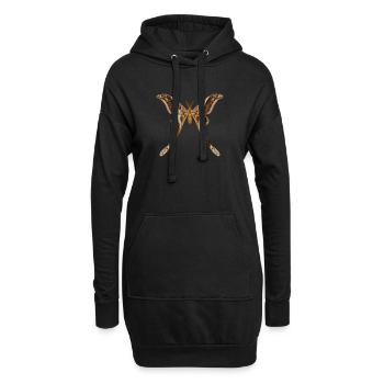 Hercule de nuit Coscinocera hercules - Sweat-shirt à capuche long Femme - noir - Devant