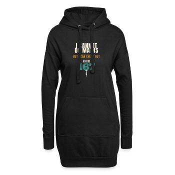Fléchettes, je ne sais pas faire de maths mais je peux me détacher du 1 - Sweat-shirt à capuche long Femme - noir - Devant
