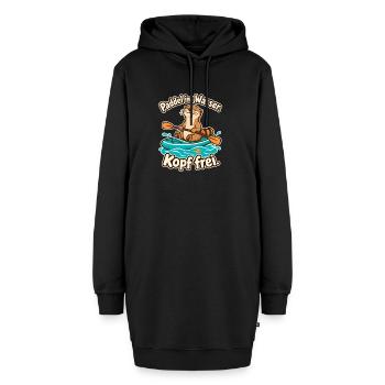 Paddeln Kajak Kanu SUP Paddler Wassersport - Hoodie-Kleid - Schwarz - Vorne - AI Model Female 172 light (172cm)
