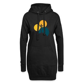 Croix Bible Chrétienne - Sweat-shirt à capuche long Femme - noir - Devant