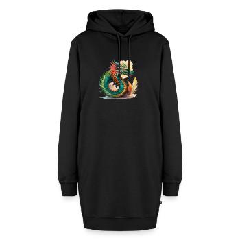 Kukulcán - Sweat-shirt à capuche long Femme - noir - Devant