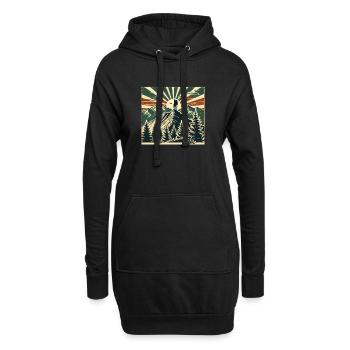 Wandern - Hoodie-Kleid - Schwarz - Vorne