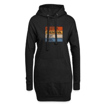 Bester Ehemann seit 1995 25 Jahre Silberhochzeit - Hoodie-Kleid - Schwarz - Vorne