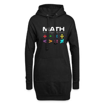 Mathe Mathematik Mathematiker Zahlen Formeln - Hoodie-Kleid - Schwarz - Vorne