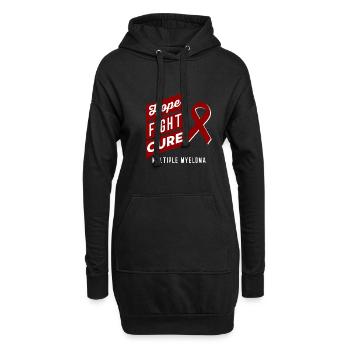 Multiples myélome espoir lutte contre le He - Sweat-shirt à capuche long Femme - noir - Devant
