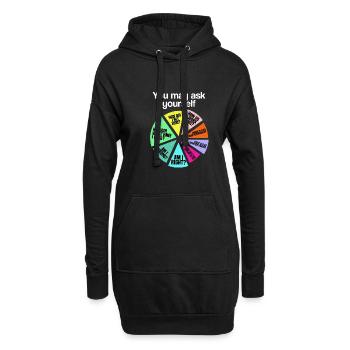 Sie können sich fragen: Persönliche Einführung Cha - Hoodie-Kleid - Schwarz - Vorne