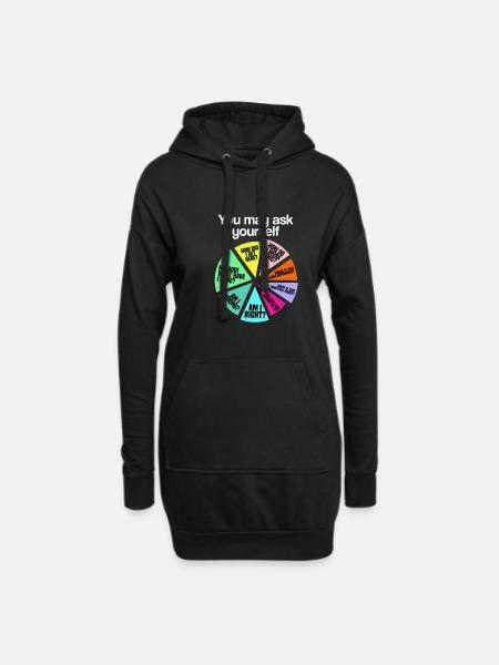 You may ask: Personal Introduction Cha - Hoodie Dress - black