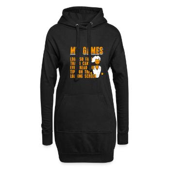 Mes jeux chargent si rapidement les courses PC Master - Sweat-shirt à capuche long Femme - noir - Devant