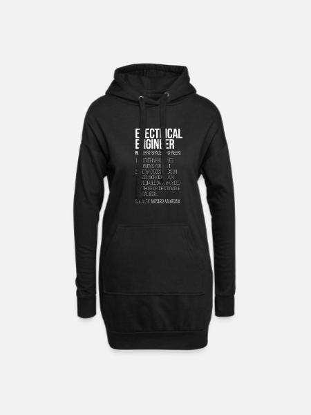 electrical engineer electrical engineering - Hoodie Dress - black