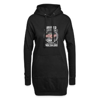 Onkel Uncle Neffe Verrückter Tante Geschenk Spruch - Hoodie-Kleid - Schwarz - Vorne