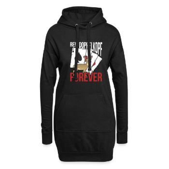 Doppelkopf Kartenspiel Schafkopf Doppelkopfspiel - Hoodie-Kleid - Schwarz - Vorne