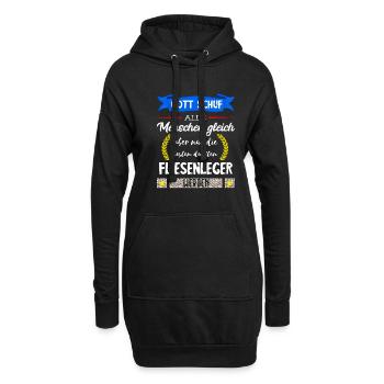 Fliesenleger Fliesen Legen Bodenleger Geschenke - Hoodie-Kleid - Schwarz - Vorne