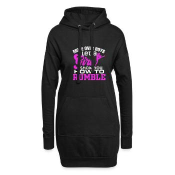 Lutte fille Judo mixte Arts martiaux Sport MMA T - Sweat-shirt à capuche long Femme - noir - Devant
