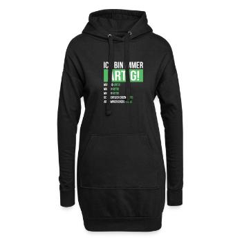Lustig - Hoodie-Kleid - Schwarz - Vorne