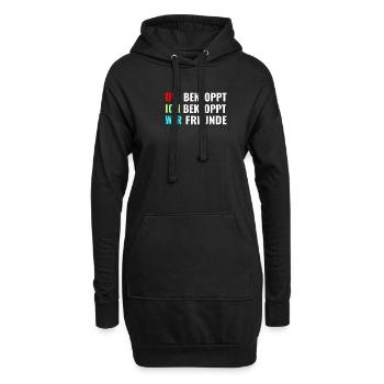 Du bekloppt Ich bekloppt Wir freunde Kommunikation - Hoodie-Kleid - Schwarz - Vorne