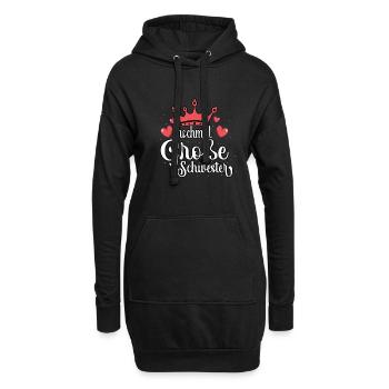 Schwangerschaft Baby Wunsch Nachwus Eltern Geburt - Hoodie-Kleid - Schwarz - Vorne