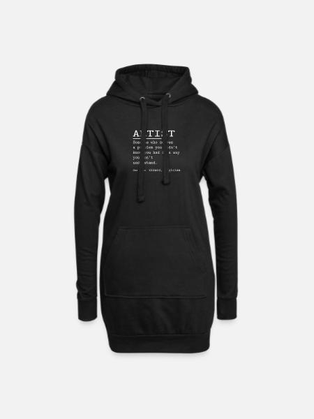 ARTISTE - Sweat-shirt à capuche long Femme - noir