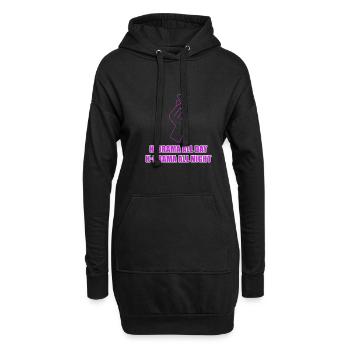Kdrama Toute la journée Kdrama Toute la nuit Saranghae Corée Fa - Sweat-shirt à capuche long Femme - noir - Devant