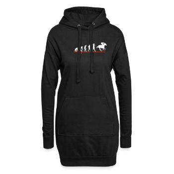 Horse Racing Heartbeat - EVOLUTION OF HORSE RACING - Hoodie-Kleid - Schwarz - Vorne