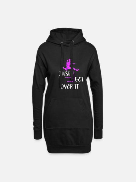 Just Get Over It Hürdenläuferin Hürdenlauf Leichta - Hoodie-Kleid - Schwarz