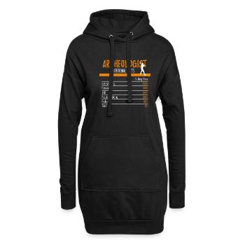 Ingrédients archéologues - Sweat-shirt à capuche long Femme - noir - Devant